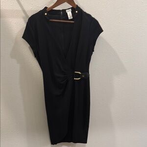 Cache Black Sheath Mini Dress with Dolman Sleeves